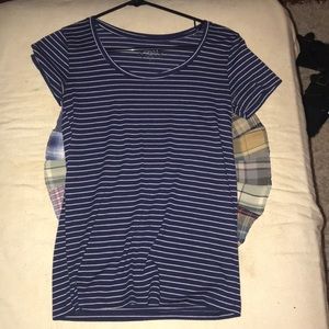 MUDD navy/white striped t-shirt